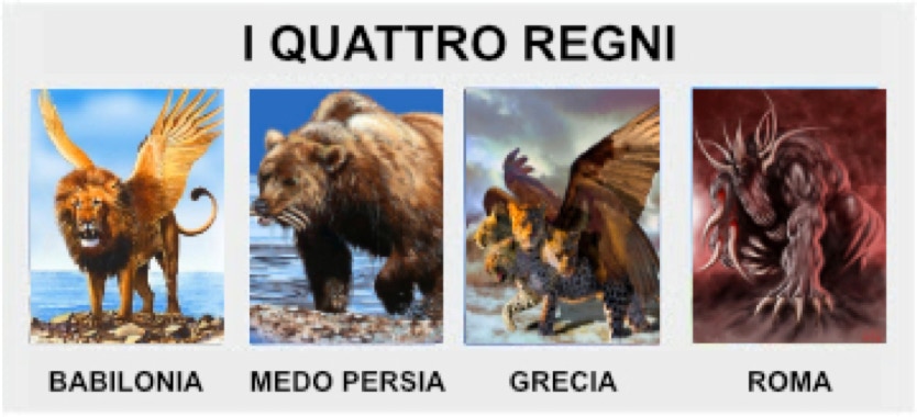 I quattro regni, babilonia, medo persia, grecia, roma